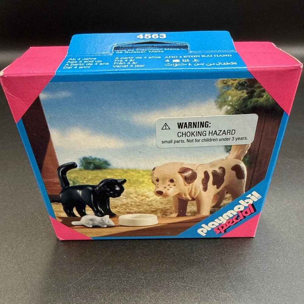 New Vintage Sealed 1999 Playmobil Special Dog, Cat & Mouse‎ 4563